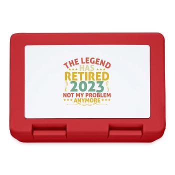 La Légende Prend Sa Retraite 2023 t-shirt drôles - Boîte à goûter - rouge - Devant