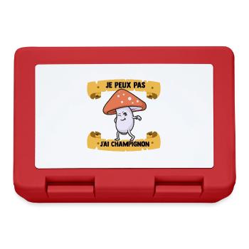 Je Peux Pas J'ai Champignons Drôles Champignon - Boîte à goûter - rouge - Devant