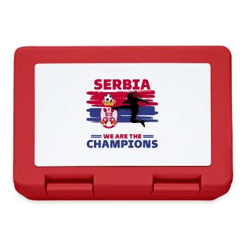 Serbia Football 2022 supporter Serbia Football - Lunchbox - red - Front