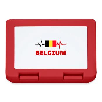 Belgium Football 2022 heartbeat - Lunchbox - red - Front