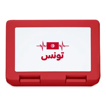 Tunisie Football 2022 battement de cœur Tunisie - Boîte à goûter - rouge - Devant