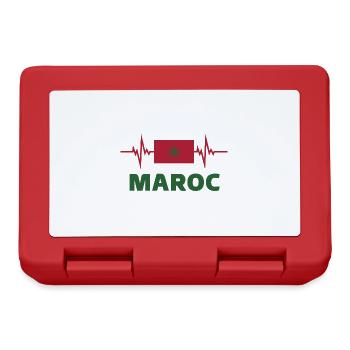 Maroc Football 2022 battement de cœur - Boîte à goûter - rouge - Devant