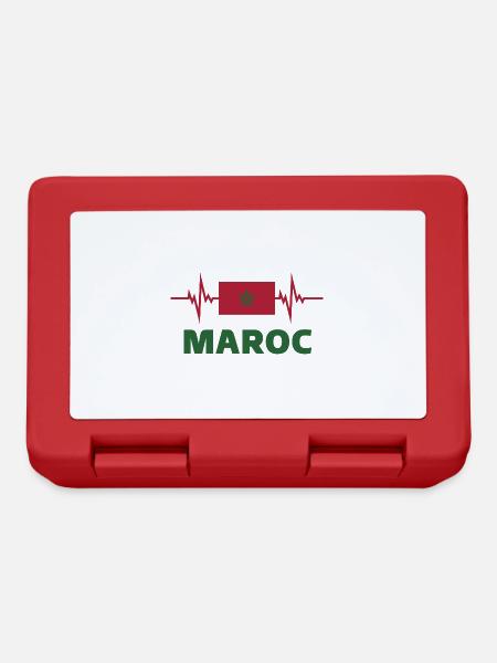 Maroc Football 2022 battement de cœur - Boîte à goûter - rouge