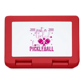 Nur ein Mädchen, das Pickleball liebt - Brotdose - Rot - Vorne