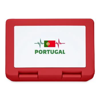 Portugal Fußball 2022 Herzschlag Portugal - Brotdose - Rot - Vorne