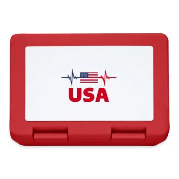 United States of America Football heartbeat - Lunchbox - red - Front