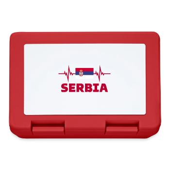 Serbia Football 2022 heartbeat Serbia Football - Lunchbox - red - Front