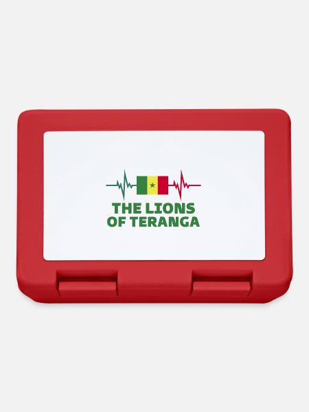 lion de teranga Football 2022 Sénégal - Boîte à goûter - rouge
