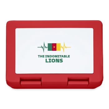 Kamerun Fußball 2022 Herzschlag Kamerun - Brotdose - Rot - Vorne