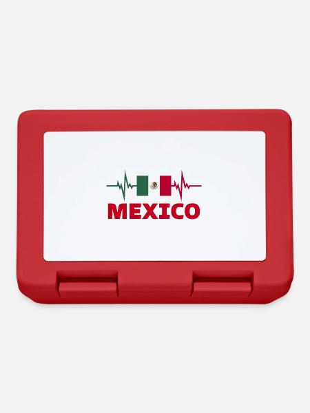 Mexique Football 2022 battement de cœur Mexique - Boîte à goûter - rouge