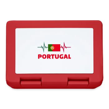 Portugal Fußball 2022 Herzschlag Portugal - Brotdose - Rot - Vorne
