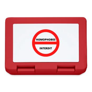 HOMOPHOBES INTERDIT - Boîte à goûter - rouge - Devant