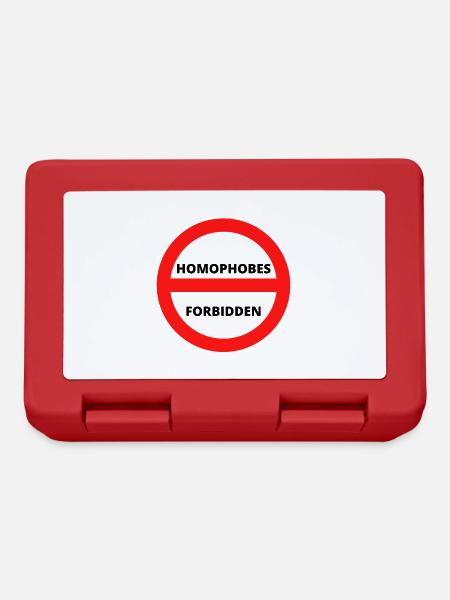 HOMOPHOBES FORBIDDEN - Lunchbox - red