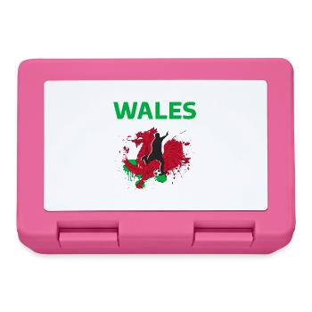 Wales Football 2022 supporters du pays de Galles - Boîte à goûter - rose - Devant
