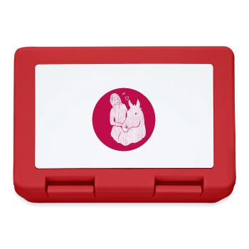 Horse girl love horse and woman - Lunchbox - red - Front