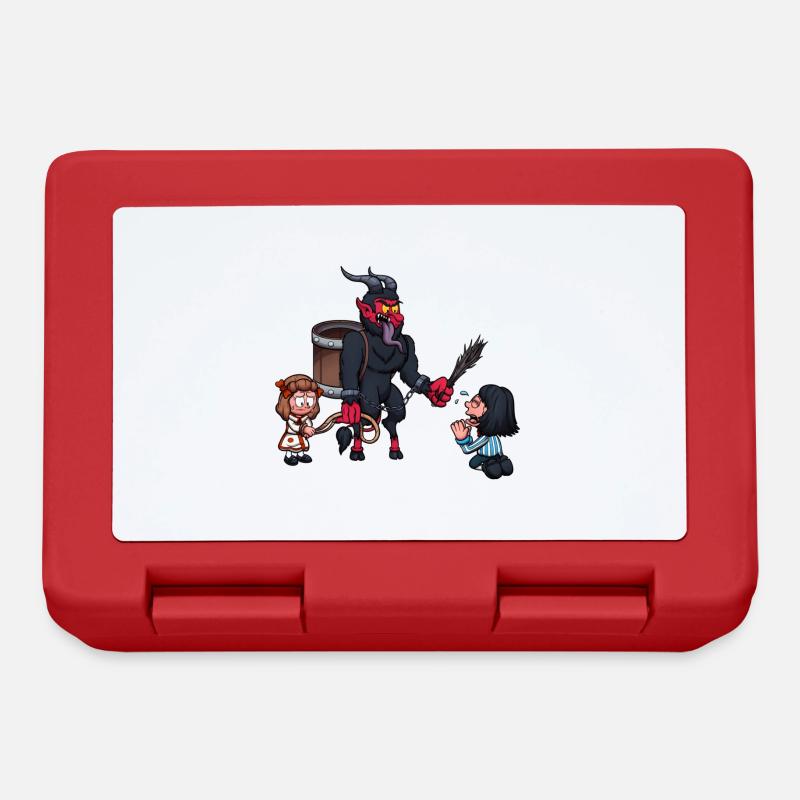 Krampus bestraft Kinder - Brotdose - Rot