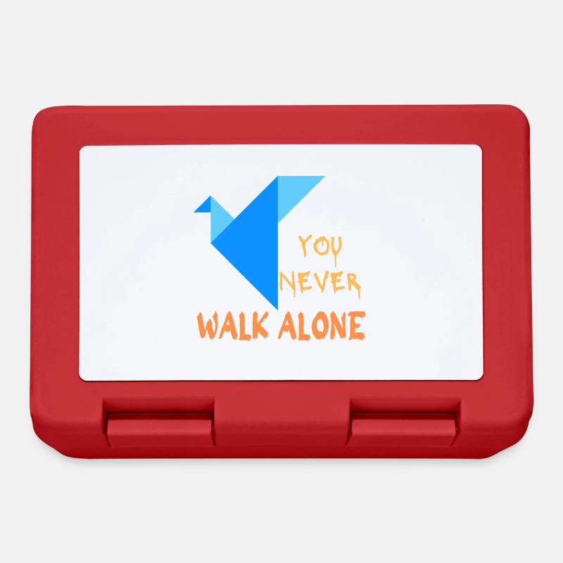 You never walk alone - Origami - Boîte à goûter - rouge