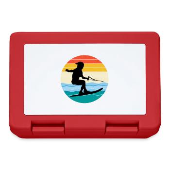 Water Skiing Outdoor Water Sport Vintage Retro - Lunchbox - red - Front