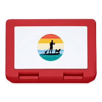 Paddleboarding Paddleboard Paddel Wassersport Hund - Brotdose - Rot - Vorne