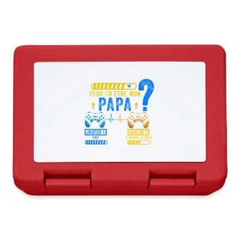 Futur Papa 2023 Annonce Grossesse Futur Père Gamer - Boîte à goûter - rouge - Devant