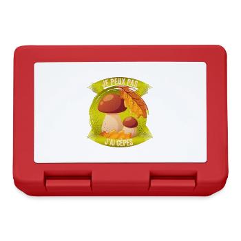 Je Peux Pas J'ai Cèpes Drôles Champignon Cèpe - Boîte à goûter - rouge - Devant