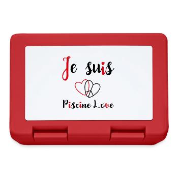 peace and love - Boîte à goûter - rouge - Devant