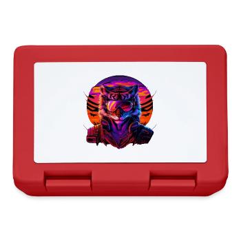 Retro Emblems - Animal - Pilot Tiger - Lunchbox - red - Front