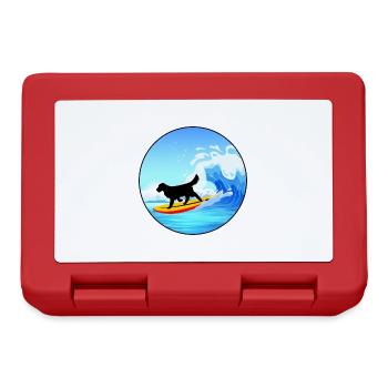 Golden retriever Maman Chien Surf Planche de Surf Surfer - Boîte à goûter - rouge - Devant