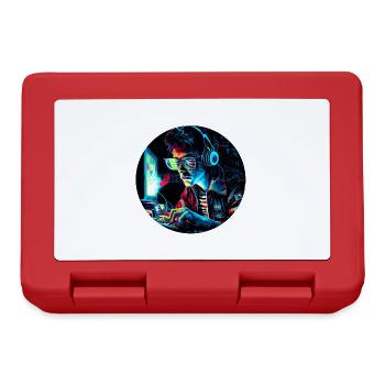 Futuriste 80s Retro Trash PC Nerd - Boîte à goûter - rouge - Devant