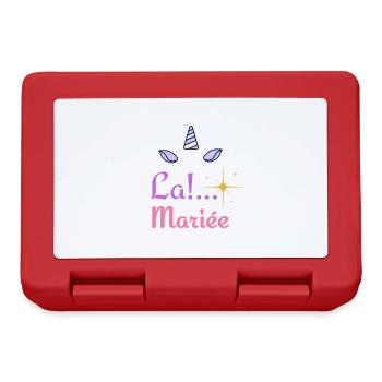 "La Mariée licorne" - Pour un mariage inoubliable - Boîte à goûter - rouge - Devant