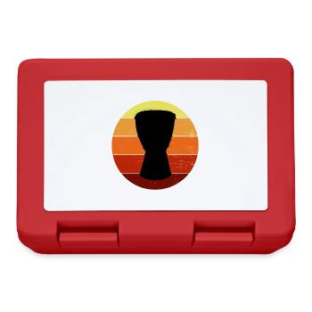 Djembe Player Schlagzeuger Musik Schlagzeug Vintage Retro - Brotdose - Rot - Vorne