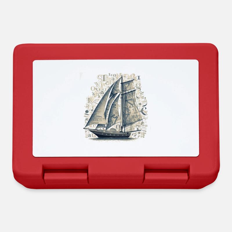 bateau - Boîte à goûter - rouge