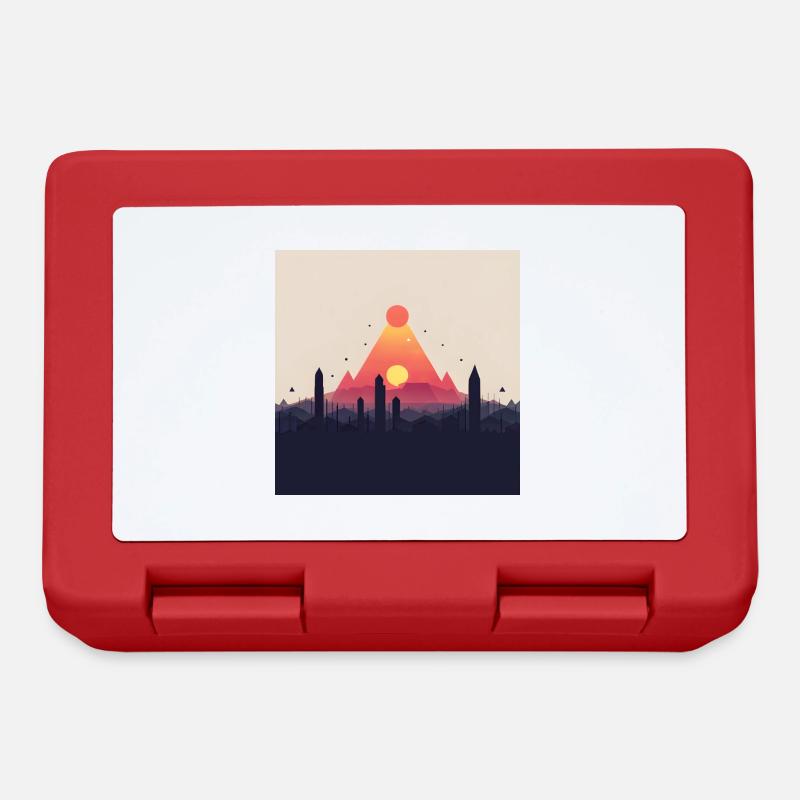 abstract pyramid - Lunchbox - red