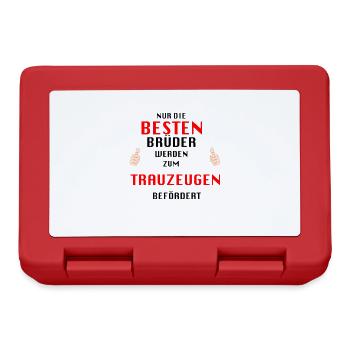 Bruder Trauzeuge - Brotdose - Rot - Vorne