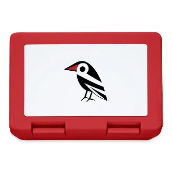 Imprimé d’oiseau moderne: élégance minimale - Boîte à goûter - rouge - Devant