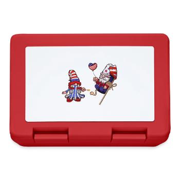 Male And Female 4th Of July Gnome - Lunchbox - red - Front