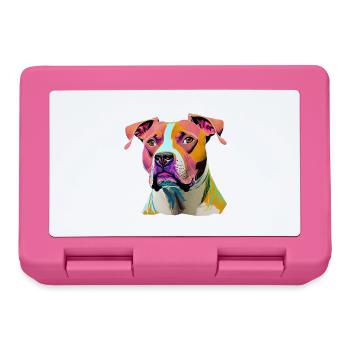 American Staffordshire Terrier Dog - Lunchbox - pink - Front