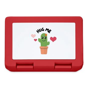 HUG ME - Kawaii Cactus - Lunchbox - red - Front