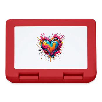 Heart of colored paintings - Lunchbox - red - Front