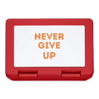 never give up - Boîte à goûter - rouge - Devant