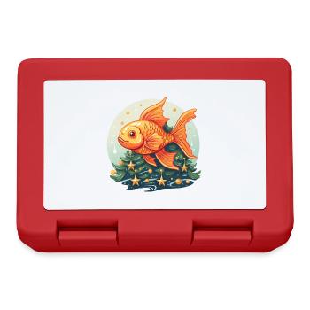 Sapin de Noël avec poisson rouge - Boîte à goûter - rouge - Devant