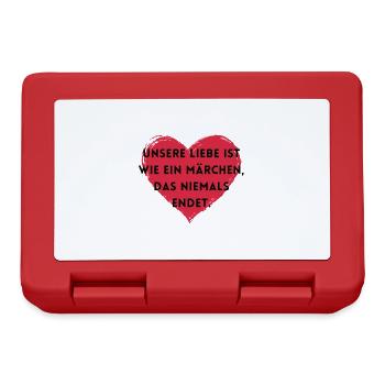 Unsere Liebe ist wie ein Märchen. - Brotdose - Rot - Vorne
