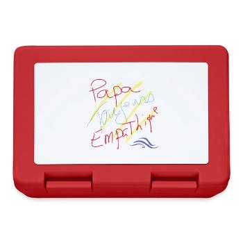 Papa toujours empathique Écriture de l’index - Boîte à goûter - rouge - Devant