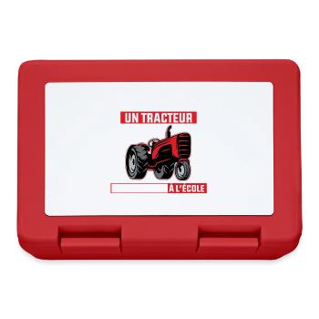 né pour conduire tracteur agriculteur cadeau - Boîte à goûter - rouge - Devant