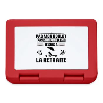 Retraités Pas Mon Problème Je Suis À La Retraite - Boîte à goûter - rouge - Devant