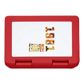 1981 Édition limitée Né 1981 Cadeau Anniversaire - Boîte à goûter - rouge - Devant