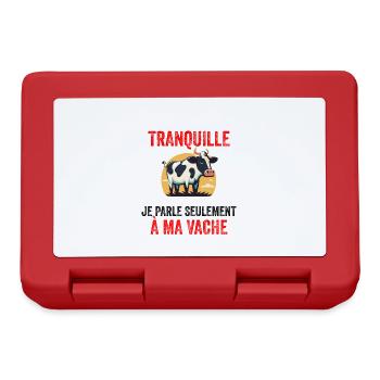 Je Parle Seulement Avec Ma vache idée Cadeau - Boîte à goûter - rouge - Devant