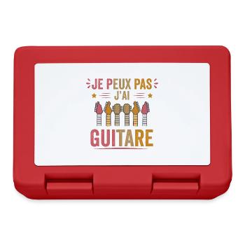 Je peux pas j'ai guitare - Boîte à goûter - rouge - Devant