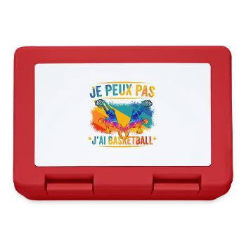 Je peux pas j'ai Basketball - Boîte à goûter - rouge - Devant