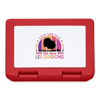 Juste Une Fille Qui Aime Les Dindons - Boîte à goûter - rouge - Devant